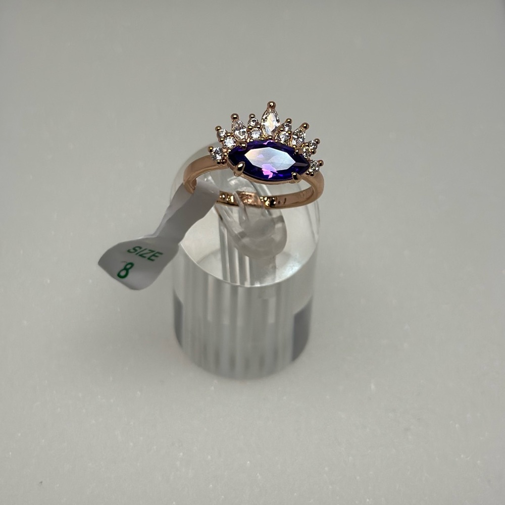 Ring purple topaz size 8